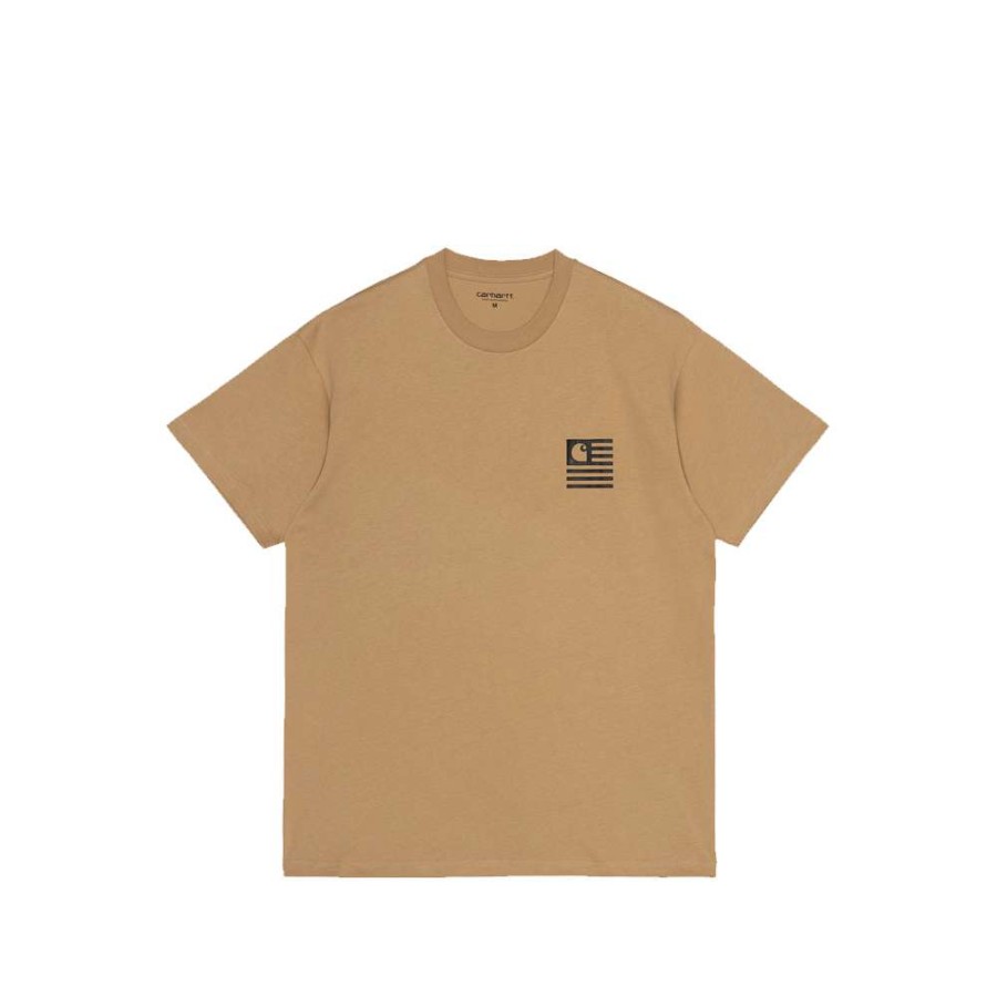 T-Shirts & Polo * | Carhartt Wip S/S Fade State T-Shirt Dusty H Brown I029607-15 Sale