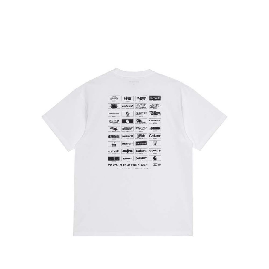 T-Shirts & Polo * | Carhartt Wip S/S Screensaver T-Shirt White / Black I029629-3 Promotion