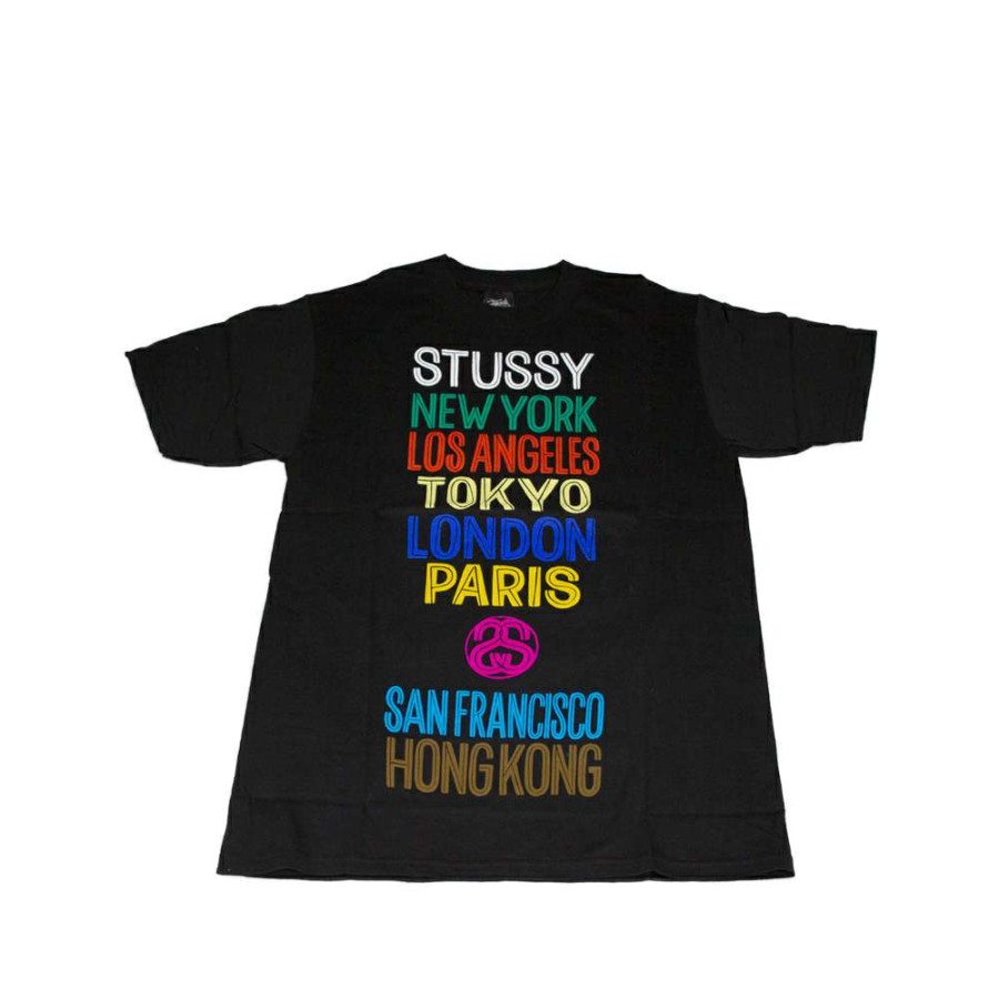 Heritage * | Stussy Black Tee World Tour 2006 Espo S6Sc1901286 Limited Edition Discount