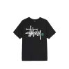 T-Shirts & Polo * | Stussy Basic Logo Pig Dyed Tee Black 1904553 Promotion