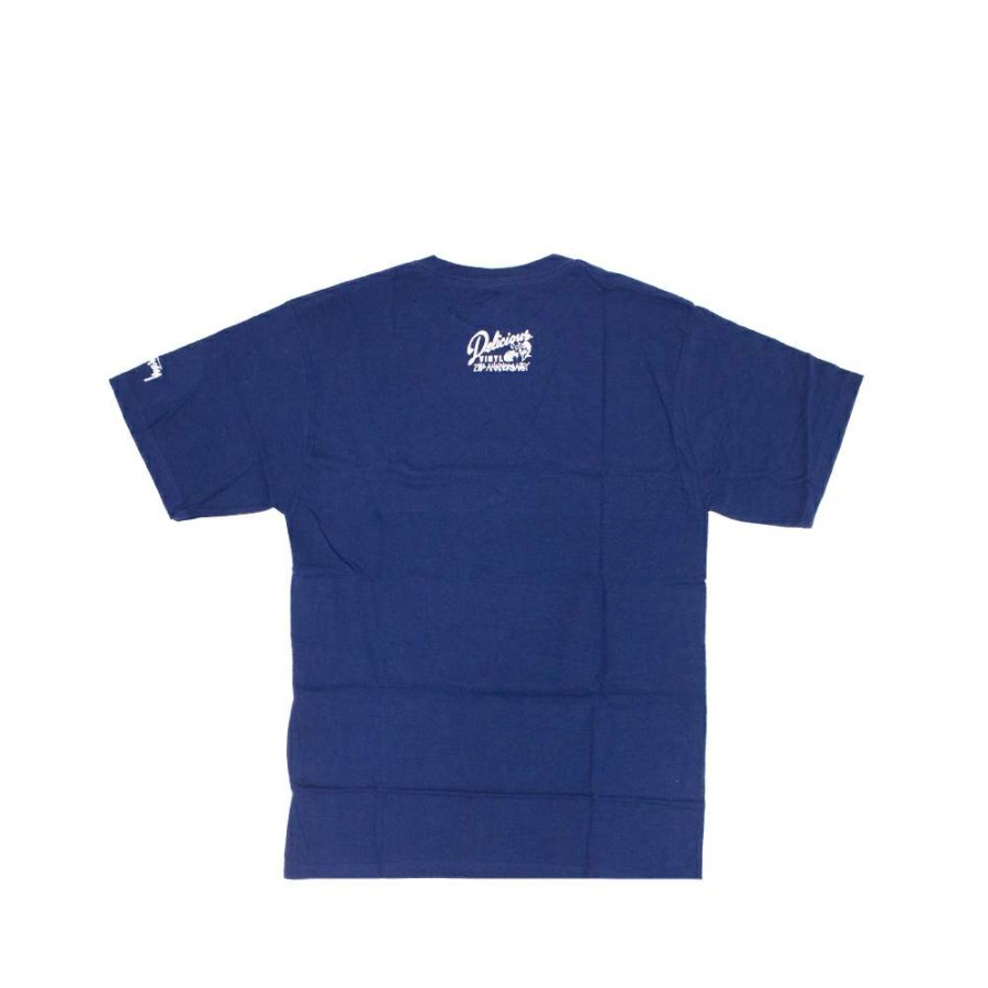 Heritage * | Stussy X Delicious Vinyl Shot Callin' Big Ballin' Dark Blue Tee Limited Edition 3902370 Sale