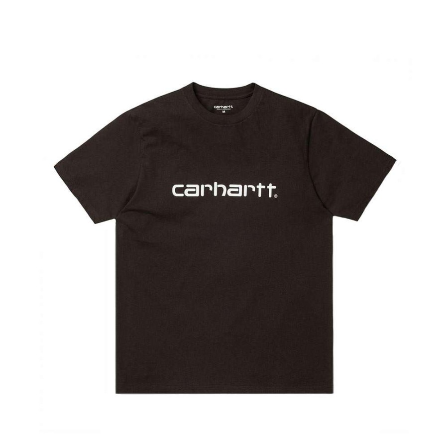 T-Shirts & Polo * | Carhartt Wip S/S Script T-Shirt Tobacco/White Promotion