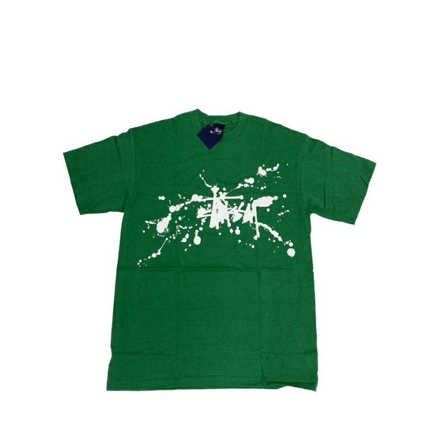 Heritage * | Stussy Paint Green Tee Limited Edition Sale