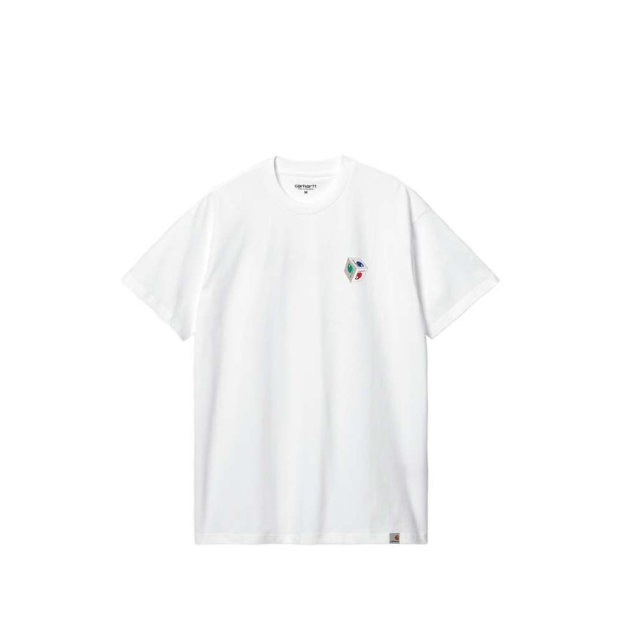 T-Shirts & Polo * | Carhartt Wip S/S Cube T-Shirt White I030181-8 Promotion