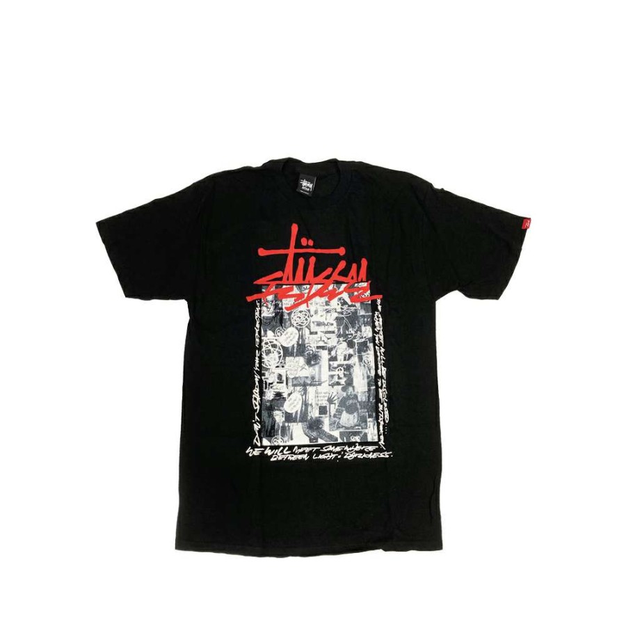 Heritage * | Stussy Customade X Futura Collage Black Tee Limited Edition Sfsc3902181 Discount