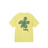 T-Shirts & Polo * | Stussy Flower Tee Yellow 1904764 Sale