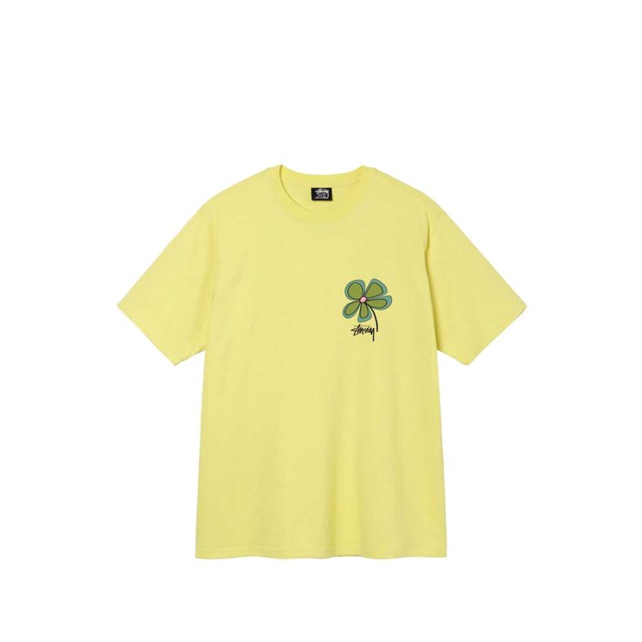 T-Shirts & Polo * | Stussy Flower Tee Yellow 1904764 Sale