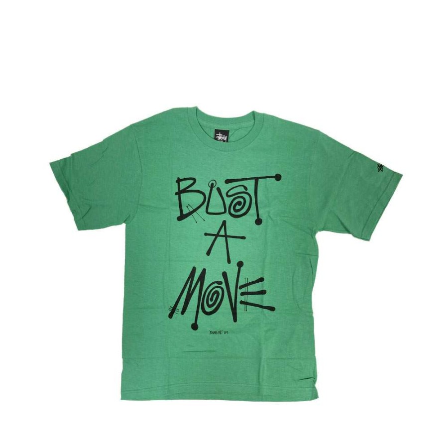 Heritage * | Stussy X Delicious Vinyl Bust A Move Teal Tee Limited Edition 3902374 Discount