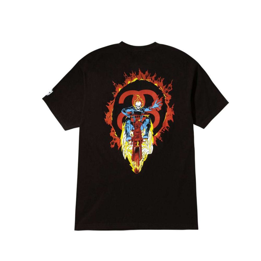 Heritage * | Stussy Marvel Ghost Rider T-Shirt Manica Corta Serie Limitata Black Discount