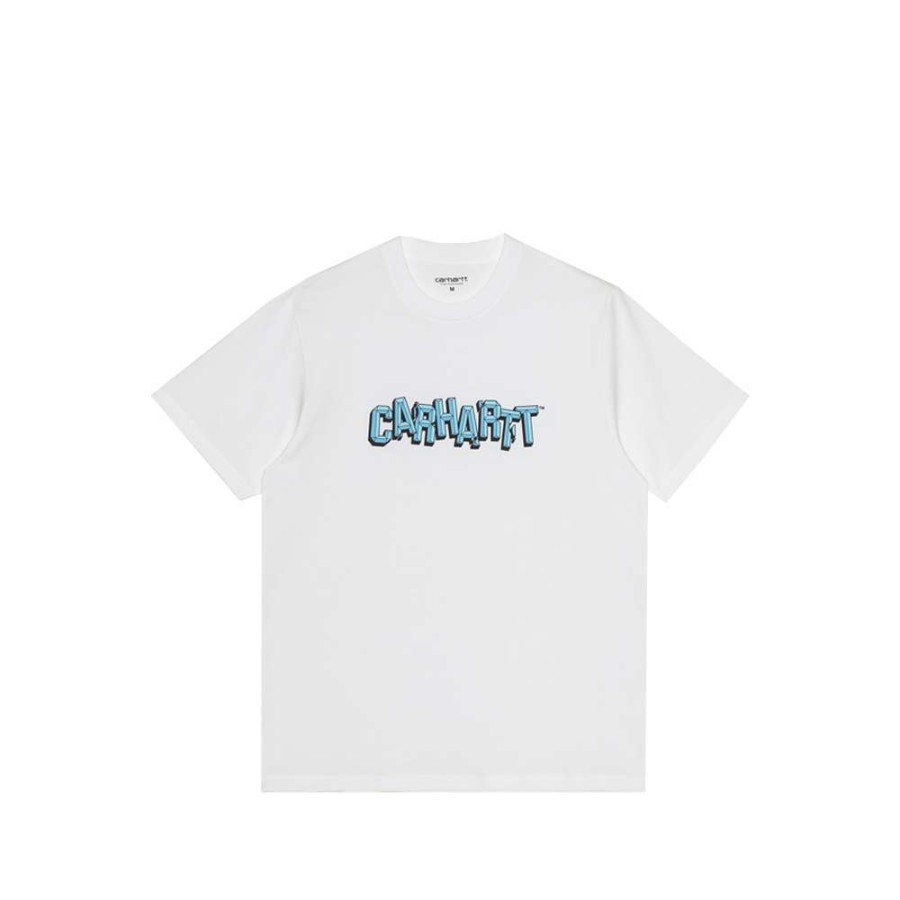 T-Shirts & Polo * | Carhartt Wip S/S Shattered Script T-Shirt White I029604-3 Sale