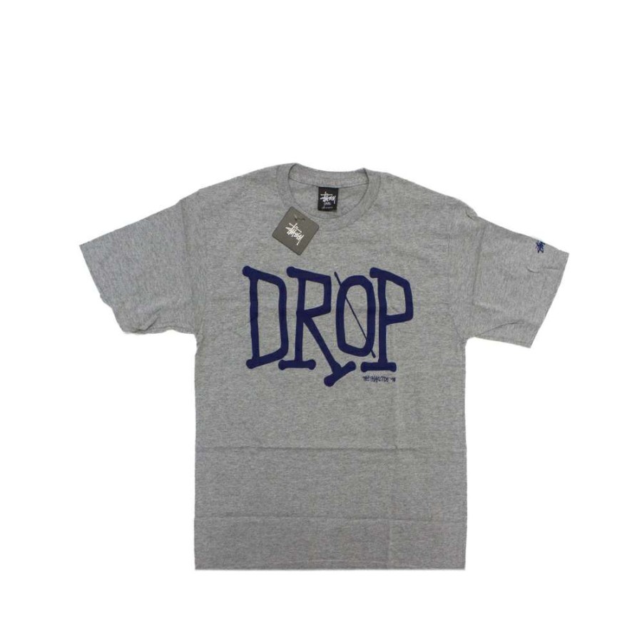 Heritage * | Stussy X Delicious Vinyl Drop Grey Tee Limited Edition 3902372 Sale