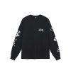 T-Shirts & Polo * | Stussy Angels Ls Tee Black 1994777 Sale