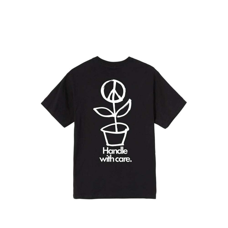 T-Shirts & Polo * | Stussy Peace Pot Tee Black 1904578 Discount