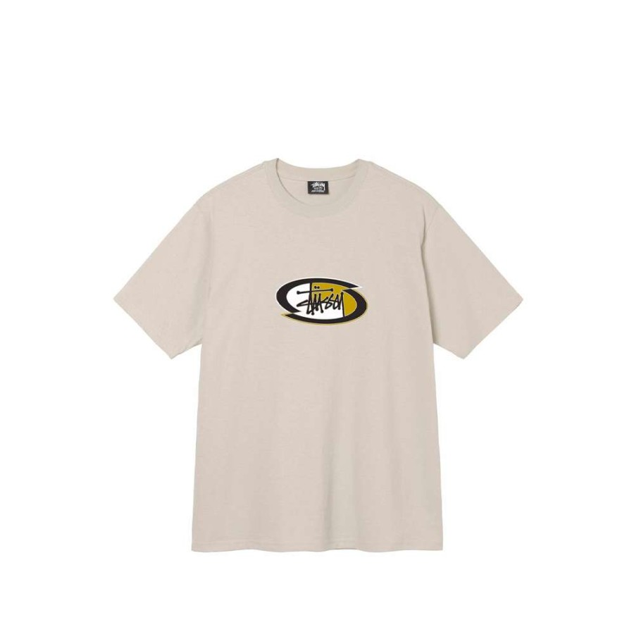 T-Shirts & Polo * | Stussy Split Oval Tee Smoke 1904768 Promotion