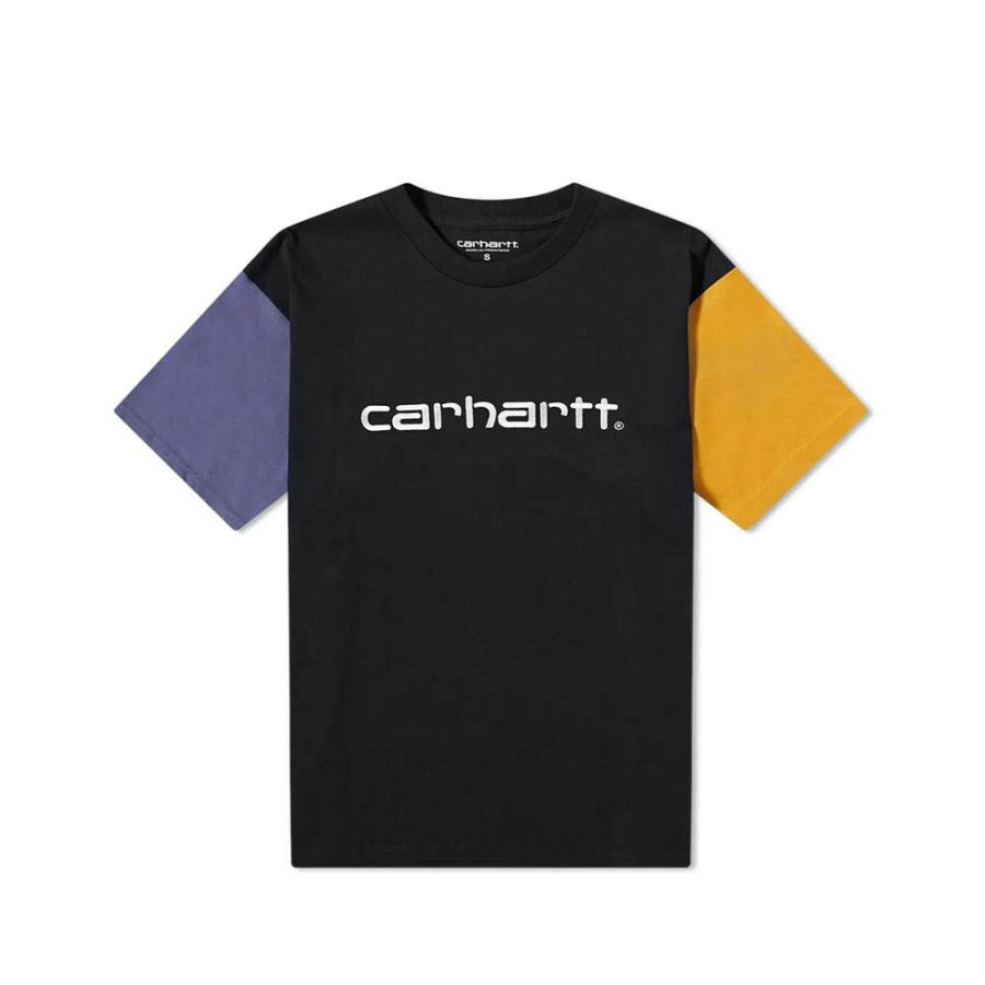 T-Shirts & Polo * | Carhartt Wip S/S Carhartt Tricol T-Shirt Dark Navy I028359-1C-00 Promotion