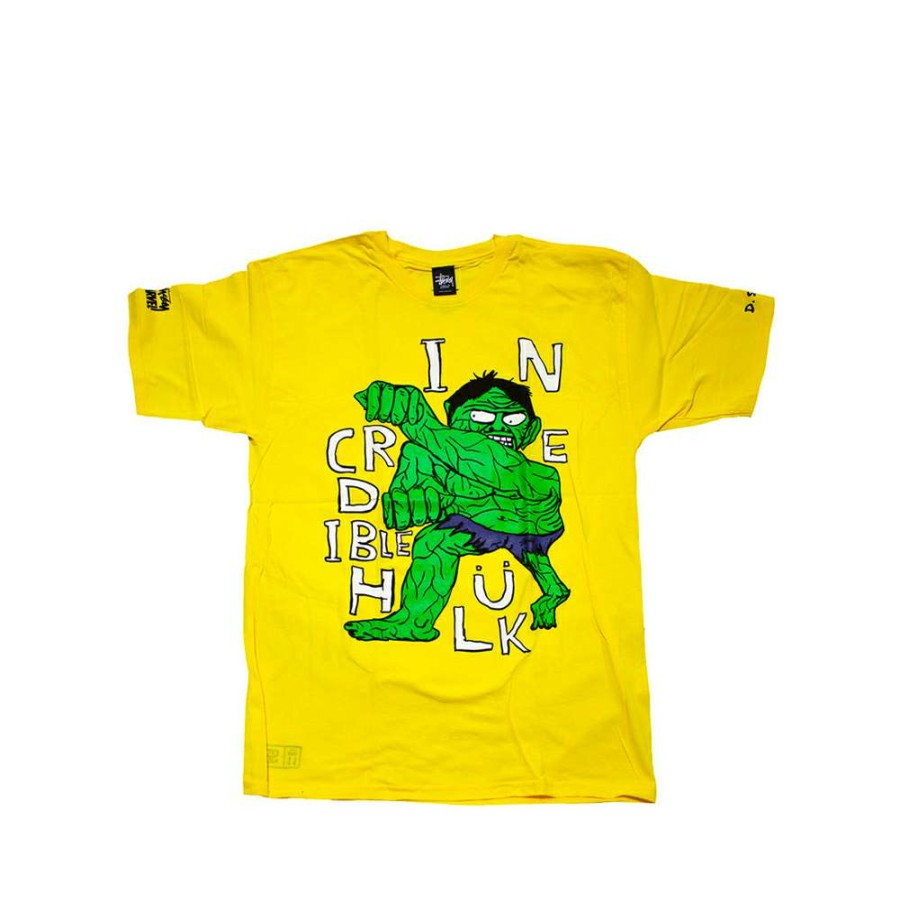 Heritage * | Stussy X Marvel Hulk Yellow Tee Discount