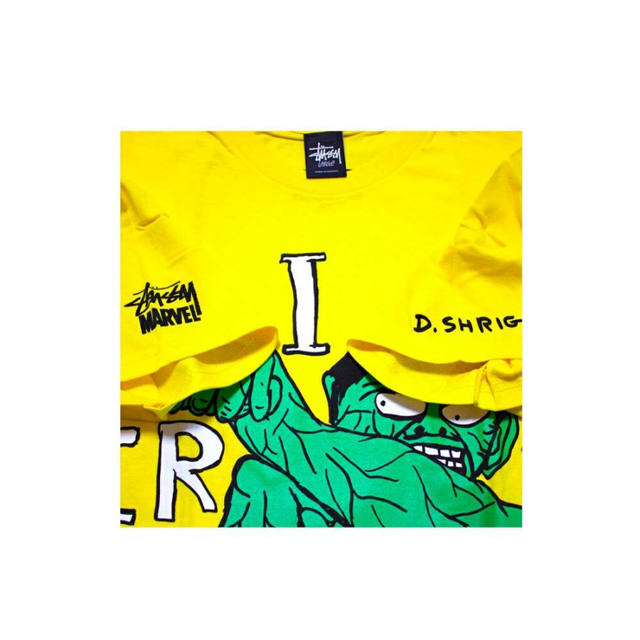 Heritage * | Stussy X Marvel Hulk Yellow Tee Discount