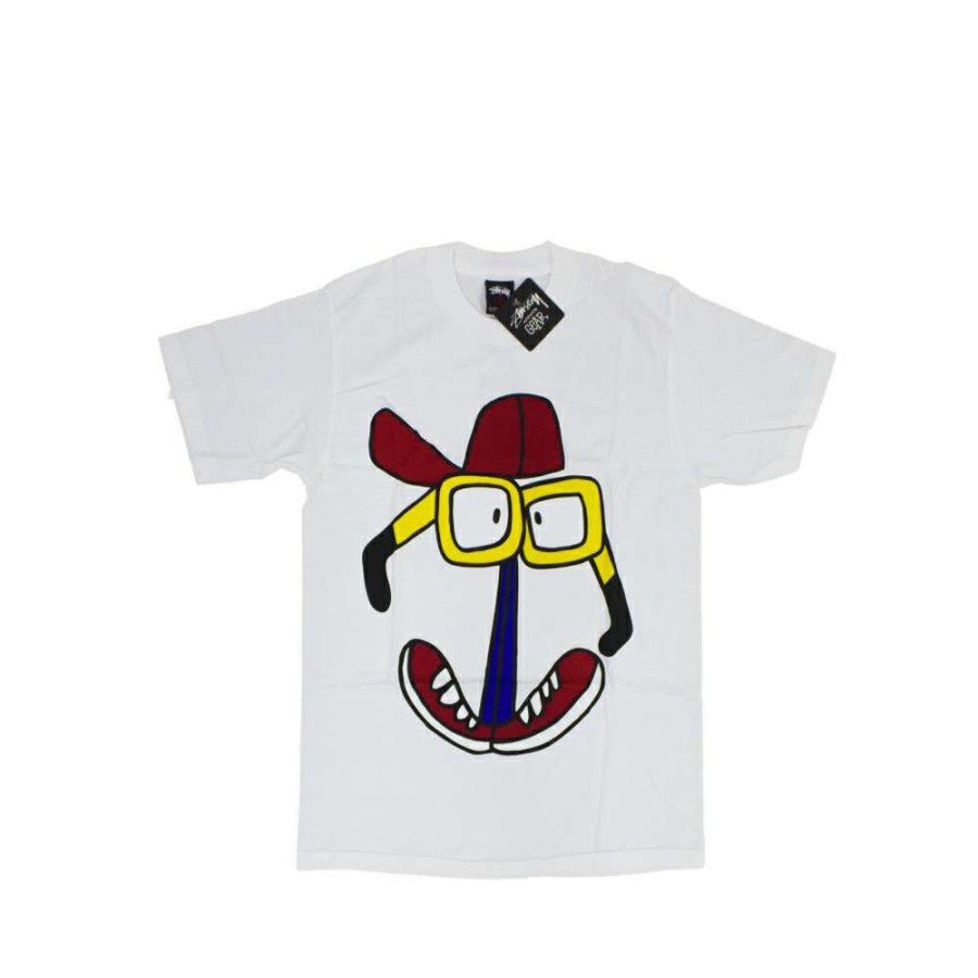 Heritage * | Stussy X Reas Glasses Guy White Tee Limited Edition 1902085 Promotion