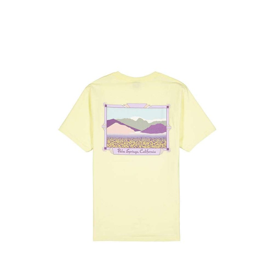 T-Shirts & Polo * | Stussy Palm Springs Tee Pale Yellow 1904691 Discount