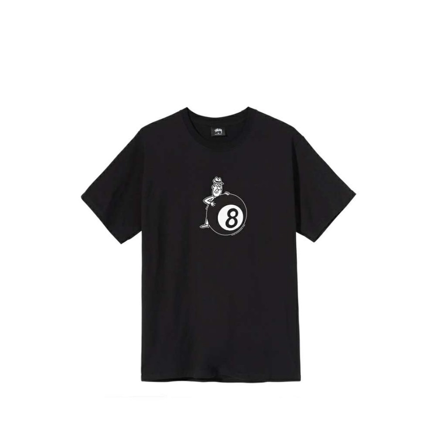 T-Shirts & Polo * | Stussy Behind The 8 Ball Black Tee 1904616 Sale