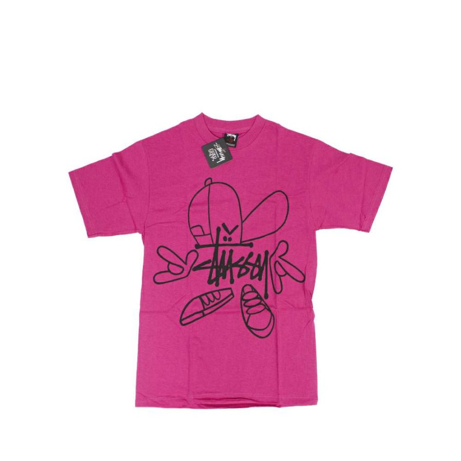 Heritage * | Stussy X Reas Hard Man Magenta Tee Limited Edition 1902087 Discount