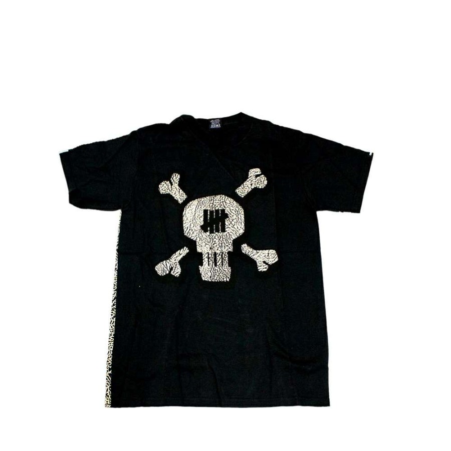 Heritage * | Stussy X Undefeated Cement Pattern Skull Black Tee Promotion