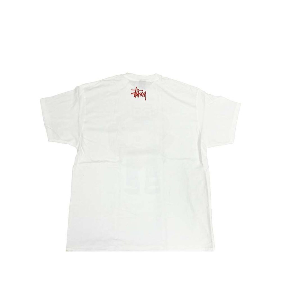 Heritage * | Stussy Robot Logo White Tee Limited Edition Discount