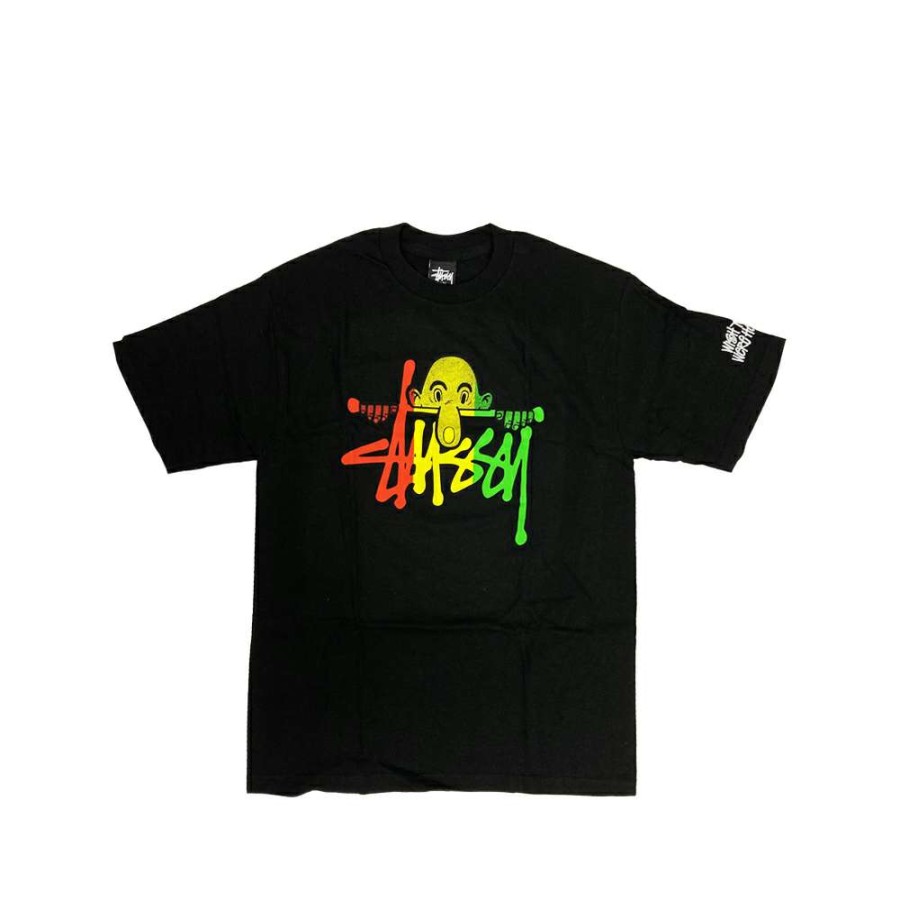 Heritage * | Stussy X Eric Elms Sc Kilroy Rasta Stock Black Tee Limited Edition Sale