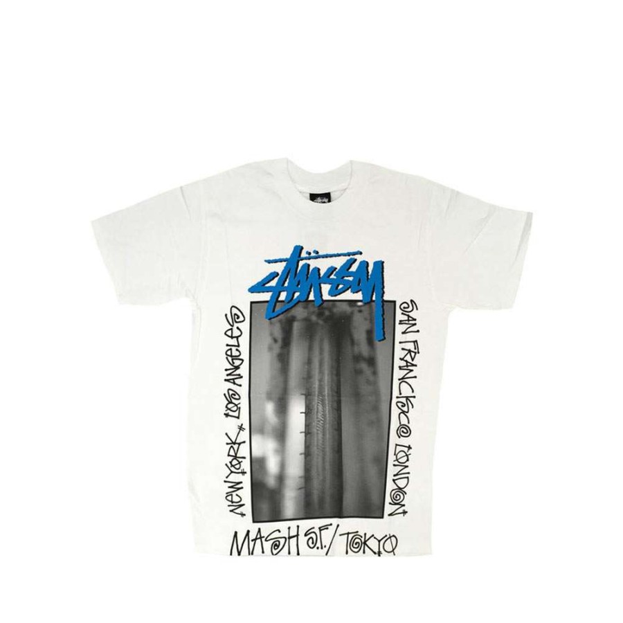 Heritage * | Stussy X Mash White Sc Tire Tee Limited Edition Sbsc1901508 Discount