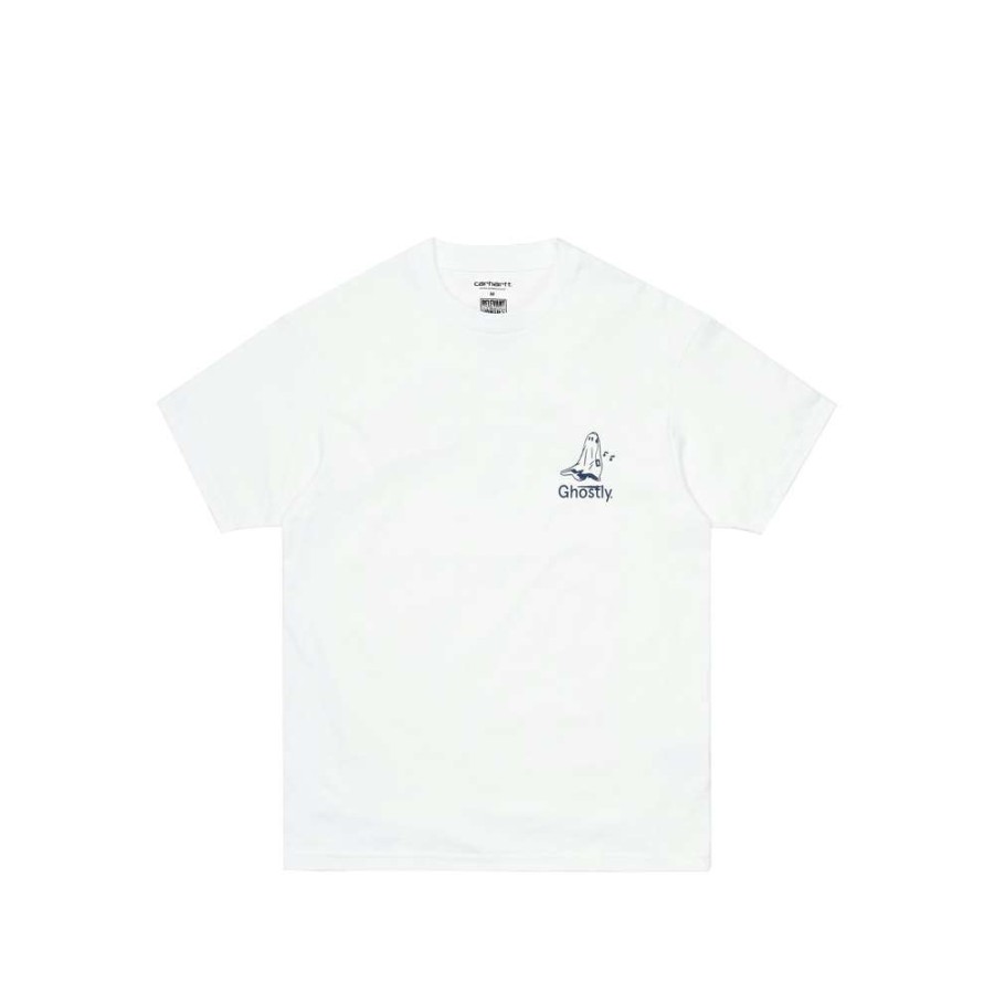 T-Shirts & Polo * | Carhartt Wip X Ghostly International S/S T-Shirt White I029373-4 Discount