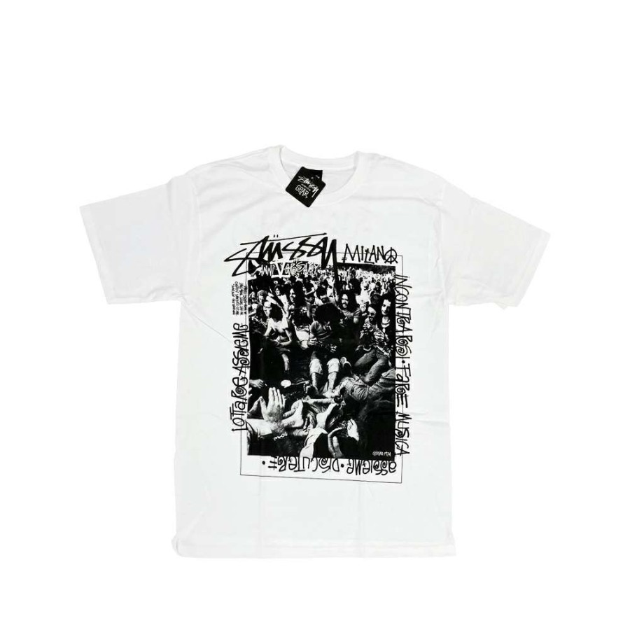 Heritage * | Stussy Milano 5Th Anniversary White Tee Limited Edition Sale