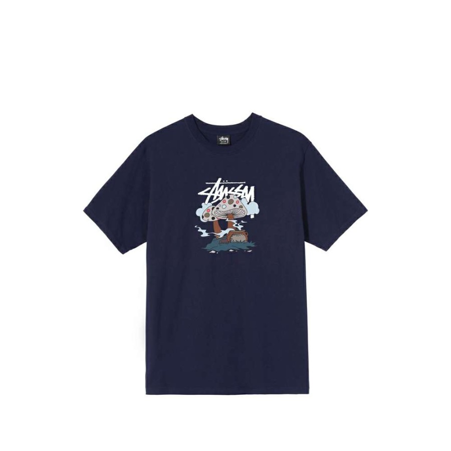 T-Shirts & Polo * | Stussy Something'S Cooking Tee Navy 1904657 Sale