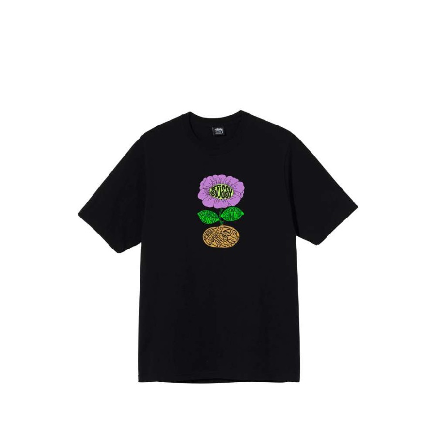 T-Shirts & Polo * | Stussy Sunflower Tee Black 1904693 Sale