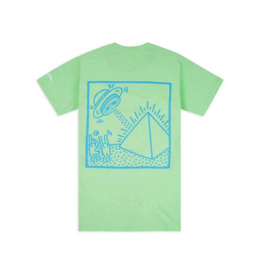 T-Shirts & Polo * | Diamond Supply Co. X Keith Haring Spaceship Tee Mint Short Sleeve Discount