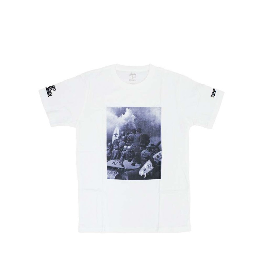 Heritage * | Stussy Customade X Fergadelic Authentic Surf Invasion White Tee Limited Edition Sfsc0900084 Promotion