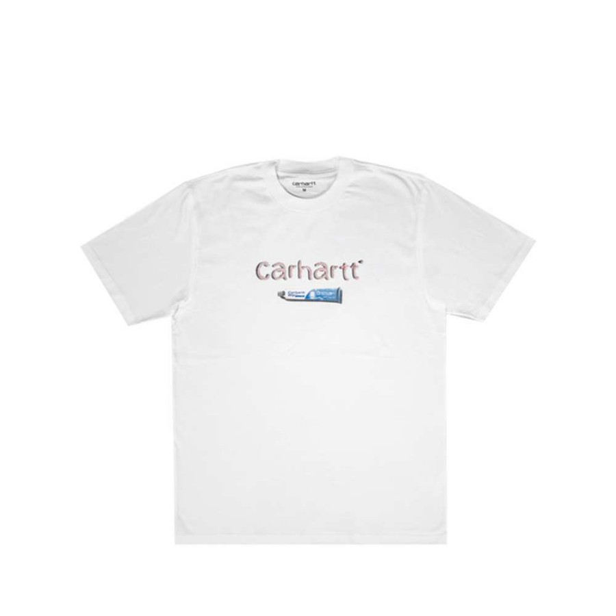 T-Shirts & Polo * | Carhartt Wip S/S Toothpaste T-Shirt White I029605-3 Promotion