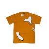 T-Shirts & Polo * | Stussy Mappin' Orange Tee Limited Edition 1901153 Sale