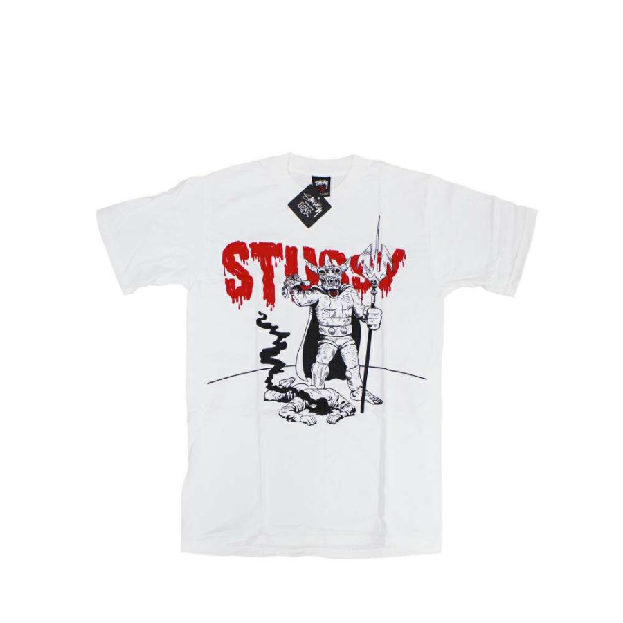 Heritage * | Stussy Customade Lizard Man White Tee Limited Edition Fcsc1901913 Promotion