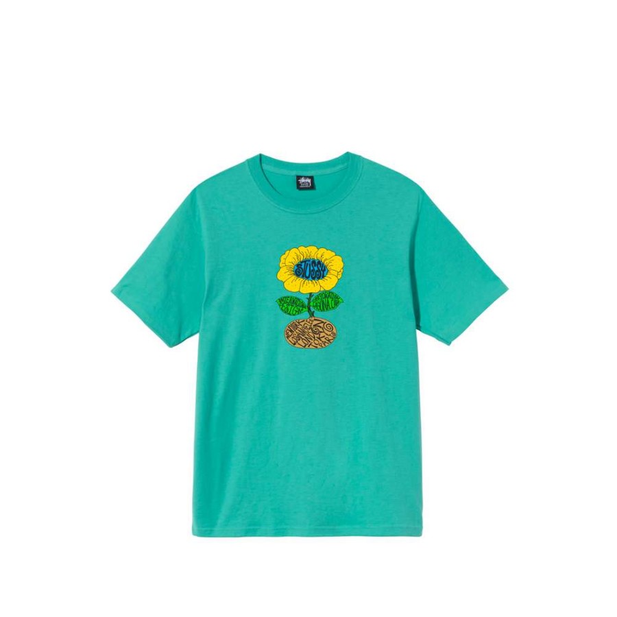 T-Shirts & Polo * | Stussy Sunflower Tee Green 1904693 Sale