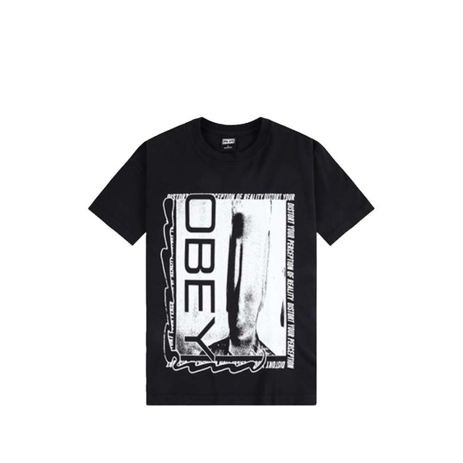 T-Shirts & Polo * | Obey Scream Heavyweight T-Shirt Black 166912810 Discount