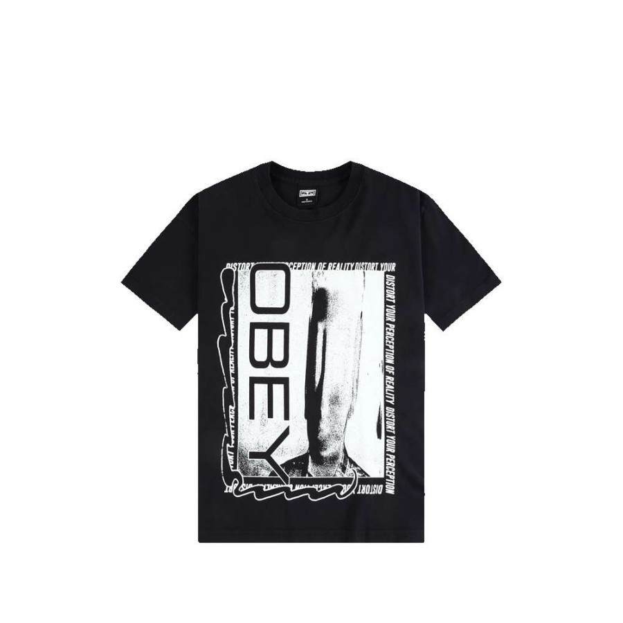 T-Shirts & Polo * | Obey This Is Not The End Heavyweight T-Shirt Off Black 166912760 Sale