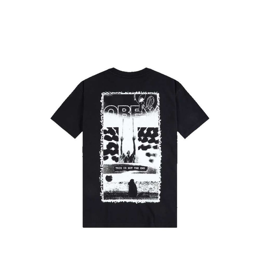 T-Shirts & Polo * | Obey This Is Not The End Heavyweight T-Shirt Off Black 166912760 Sale