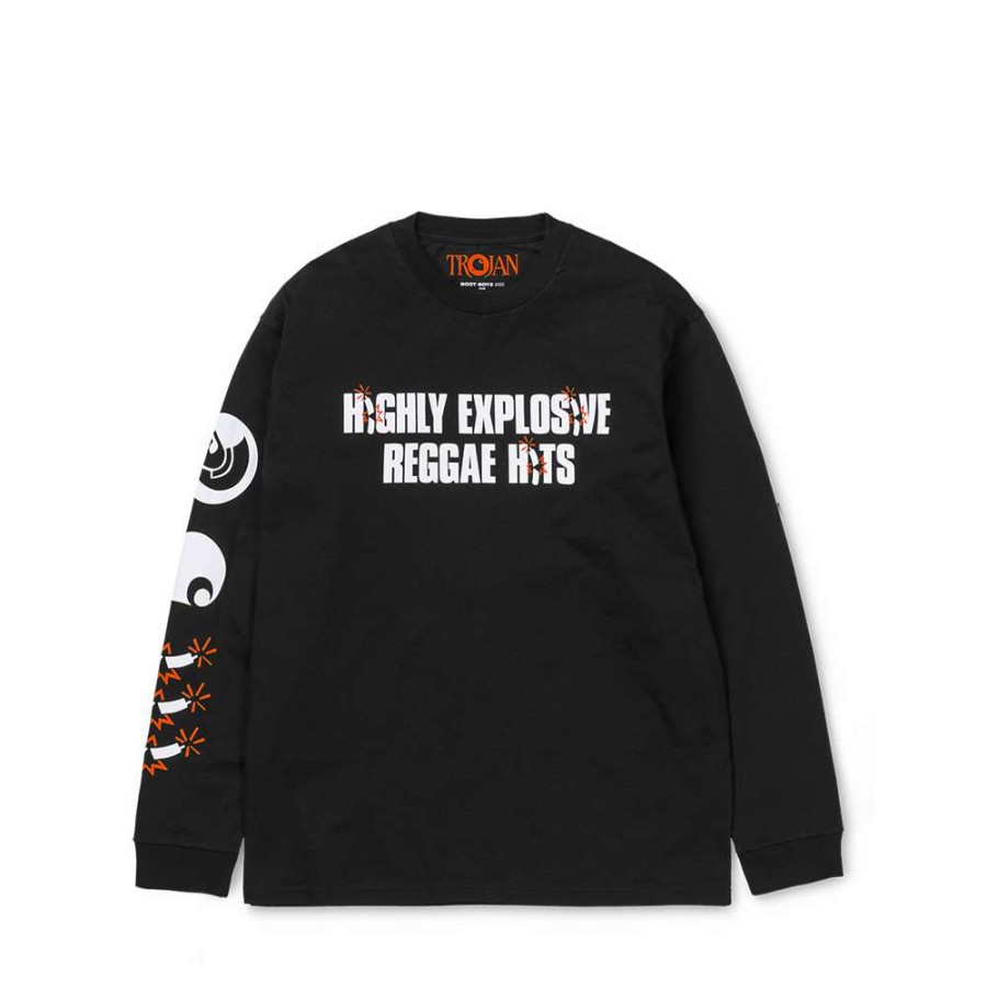 Heritage * | Carhartt Wip X Trojan Explosion Long Sleeve T-Shirt Black Discount