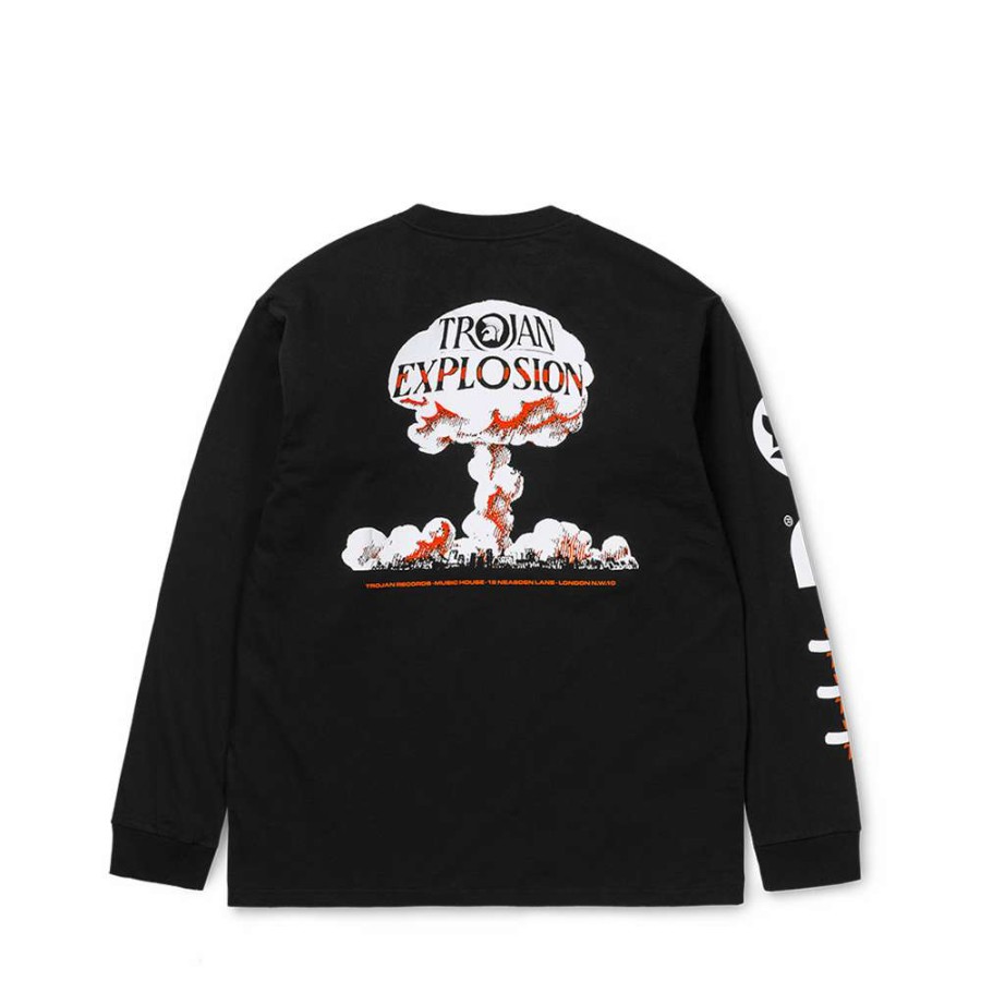 Heritage * | Carhartt Wip X Trojan Explosion Long Sleeve T-Shirt Black Discount