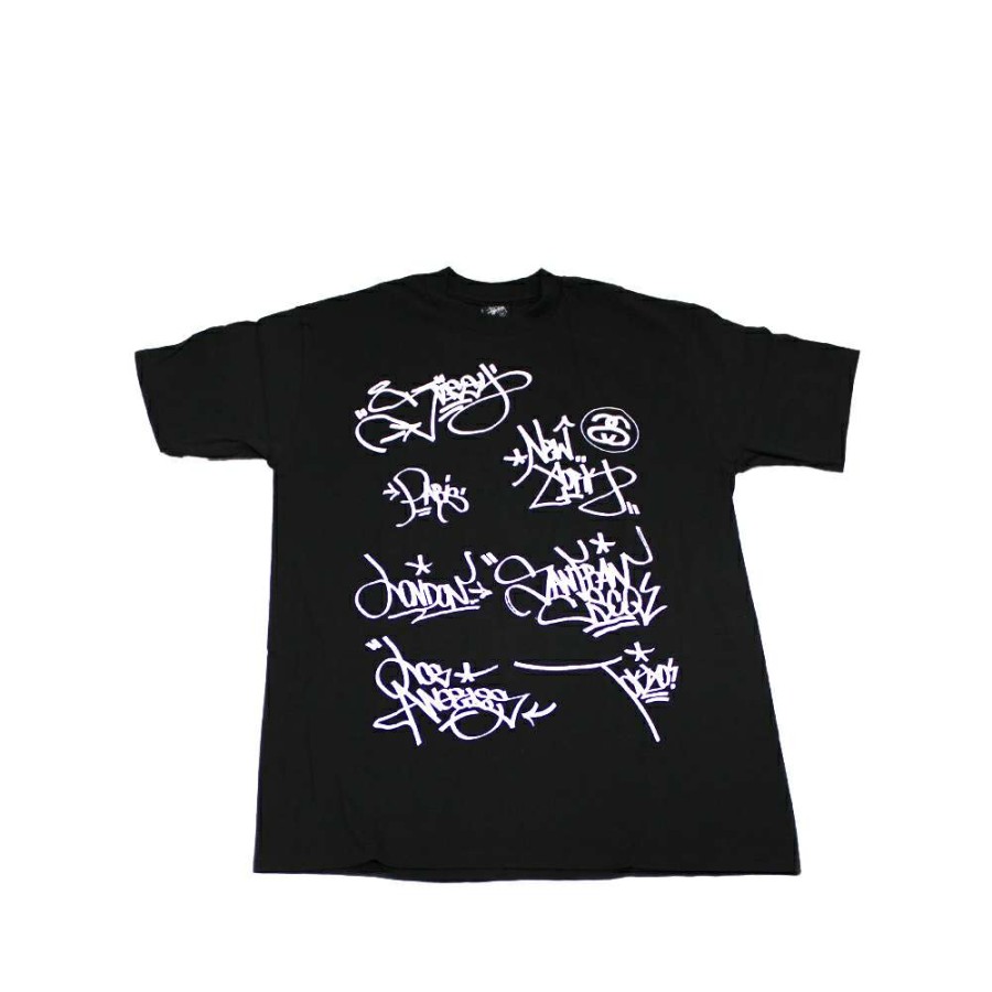 Heritage * | Stussy Black Tee World Tour 2006 Kegr Limited Edition Discount