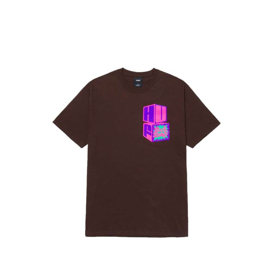 T-Shirts & Polo * | Huf High Note S/S T-Shirt Chocolate Ts01654 Sale