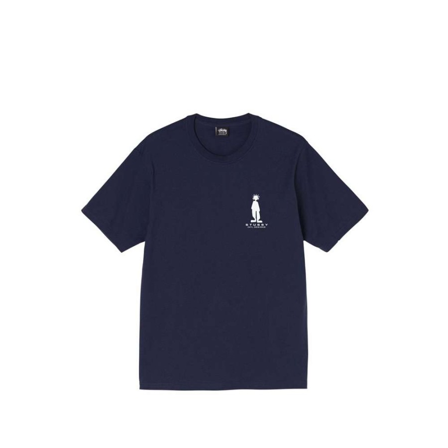 T-Shirts & Polo * | Stussy Stratosphere Tee Navy 1904716 Sale