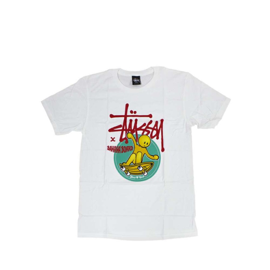 Heritage * | Stussy X Banana Board Sc Lance White Tee Limited Edition Shsc3902457 Sale