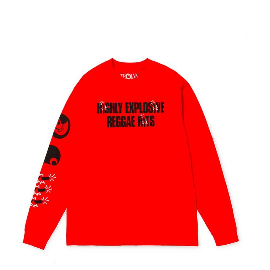 Heritage * | Carhartt Wip X Trojan Explosion Long Sleeve T-Shirt Red Sale