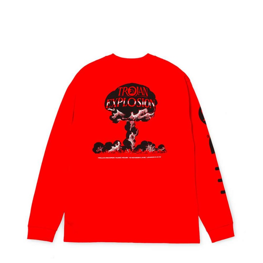 Heritage * | Carhartt Wip X Trojan Explosion Long Sleeve T-Shirt Red Sale